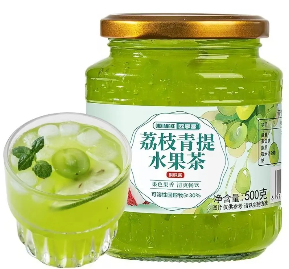 欧享客荔枝青提水果茶介绍