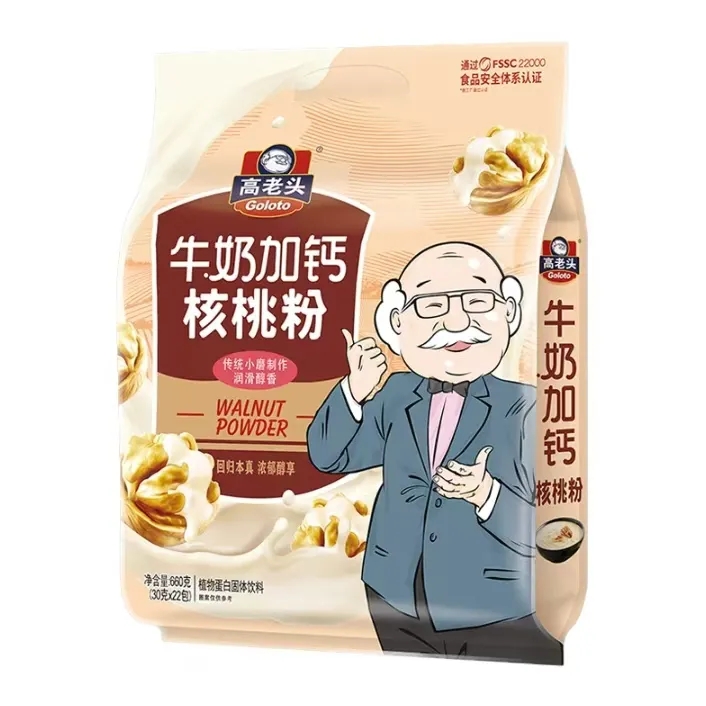 高老头牛奶加钙核桃粉介绍
